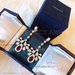AAA Replica Chaumet Jewelry - Josephine Aigrette Imperiale Garnet Diamond Earrings